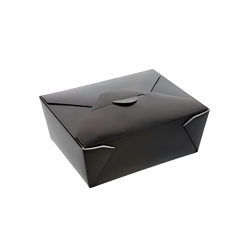 Wadah Makanan Kotak Bawa Pulang Kertas Food Grade Hitam Wadah Makanan Kotak Bawa Pulang Kertas Food Grade Hitam
